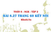 Bài 8.27 trang 60 Toán 6 Tập 2 Kết nối tri thức